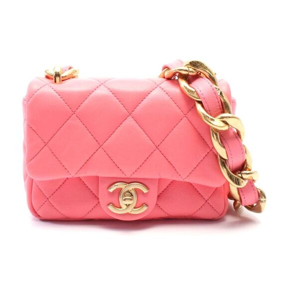 CHANEL Handbags - Chanel Lambskin Matelasse Shoulder Bag